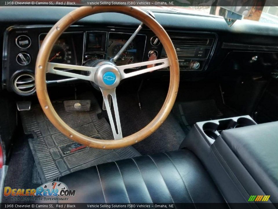 Black Interior - 1968 Chevrolet El Camino SS Photo #2