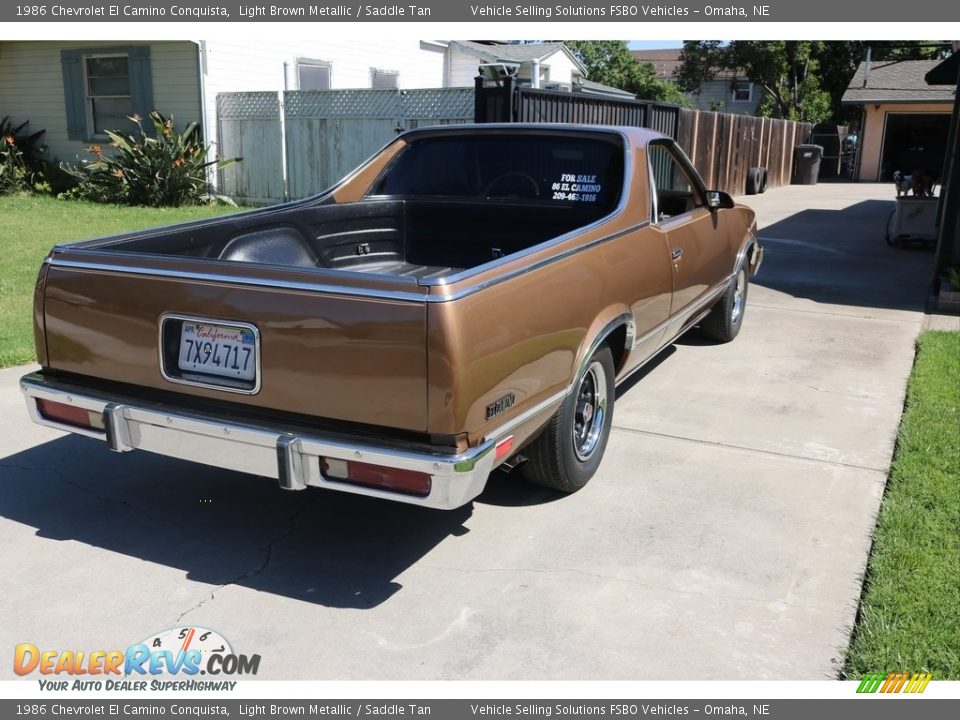 1986 Chevrolet El Camino Conquista Light Brown Metallic / Saddle Tan Photo #13