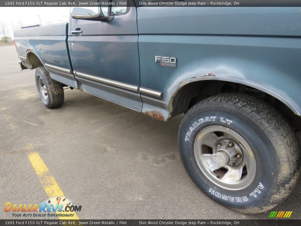 1993 Ford F150 XLT Regular Cab 4x4 Jewel Green Metallic / Flint Photo #3