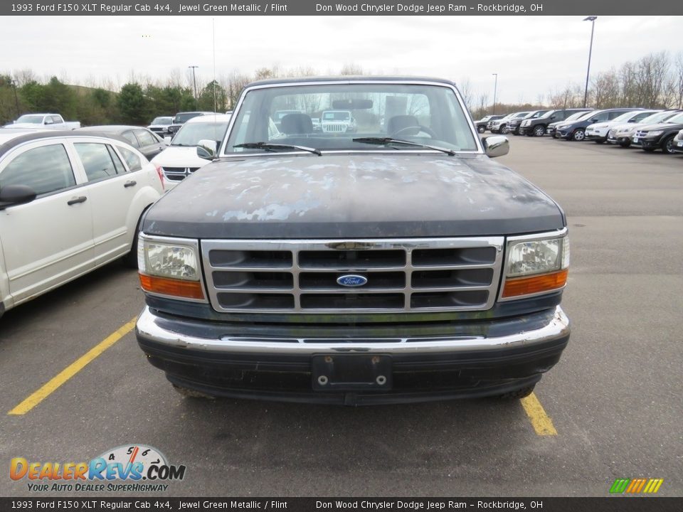 1993 Ford F150 XLT Regular Cab 4x4 Jewel Green Metallic / Flint Photo #4