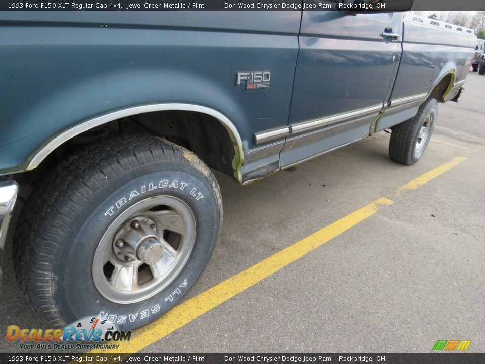 1993 Ford F150 XLT Regular Cab 4x4 Jewel Green Metallic / Flint Photo #6