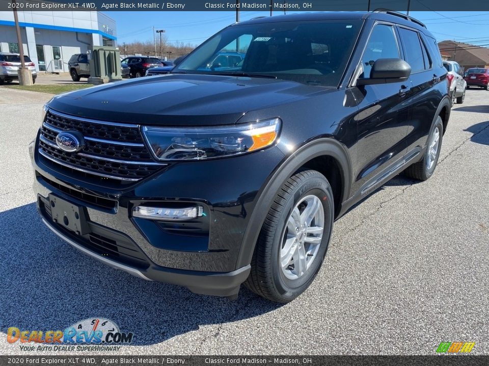 2020 Ford Explorer XLT 4WD Agate Black Metallic / Ebony Photo #1