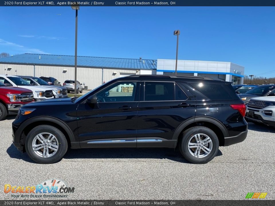 2020 Ford Explorer XLT 4WD Agate Black Metallic / Ebony Photo #2