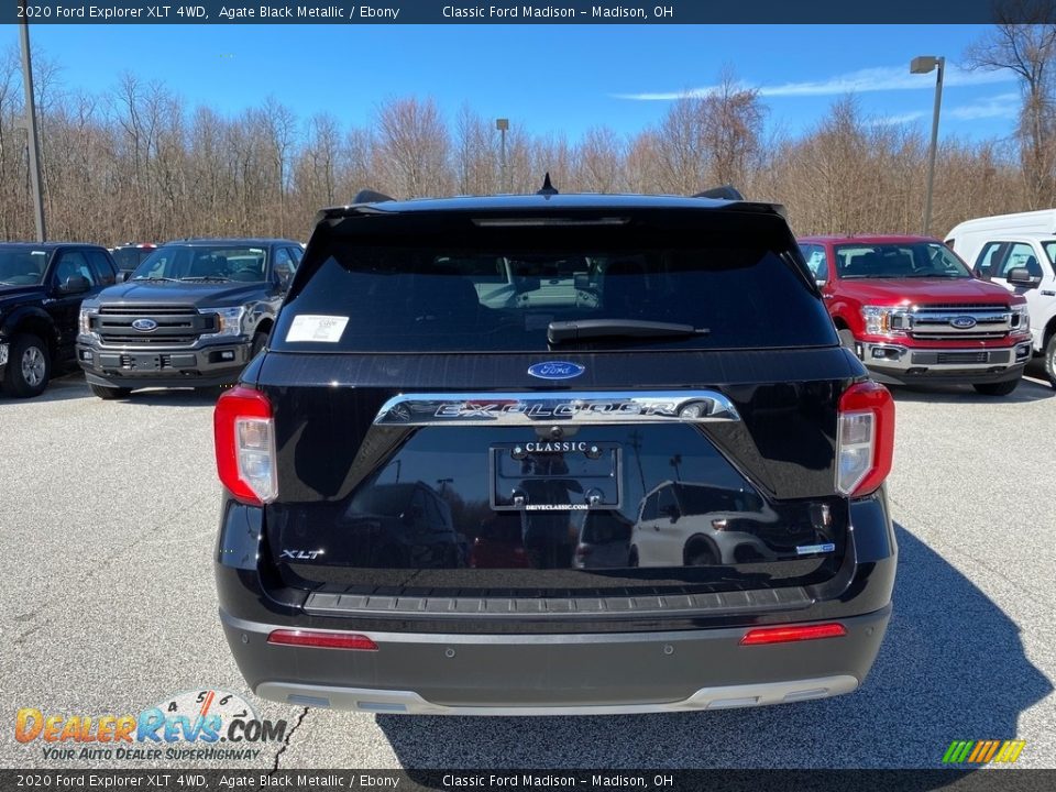 2020 Ford Explorer XLT 4WD Agate Black Metallic / Ebony Photo #3
