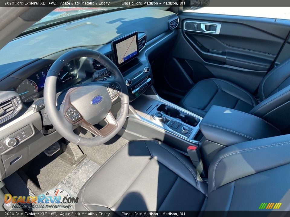 2020 Ford Explorer XLT 4WD Agate Black Metallic / Ebony Photo #4