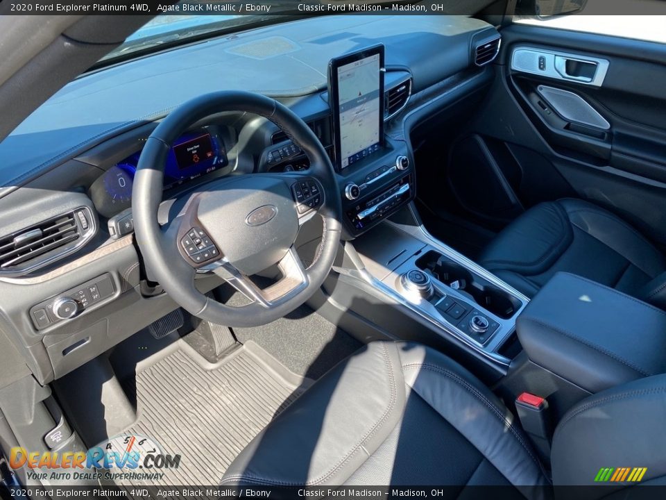 2020 Ford Explorer Platinum 4WD Agate Black Metallic / Ebony Photo #4