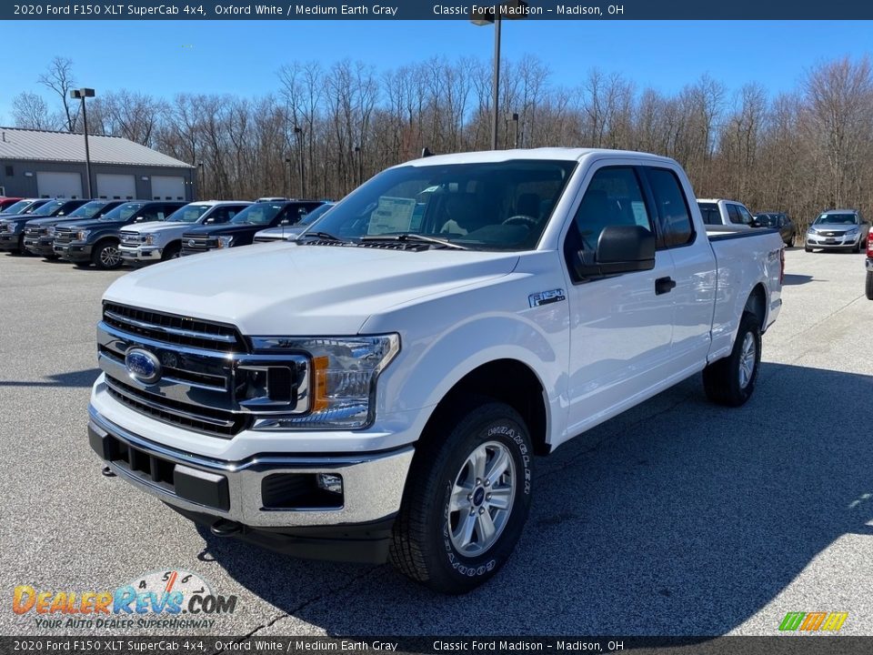 2020 Ford F150 XLT SuperCab 4x4 Oxford White / Medium Earth Gray Photo #1