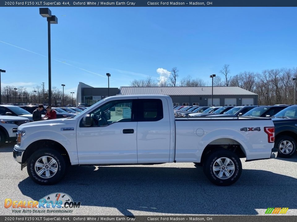 2020 Ford F150 XLT SuperCab 4x4 Oxford White / Medium Earth Gray Photo #2