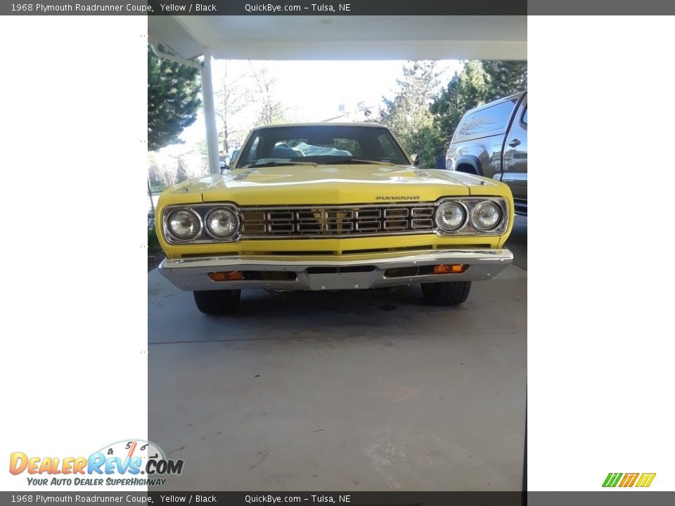 1968 Plymouth Roadrunner Coupe Yellow / Black Photo #3