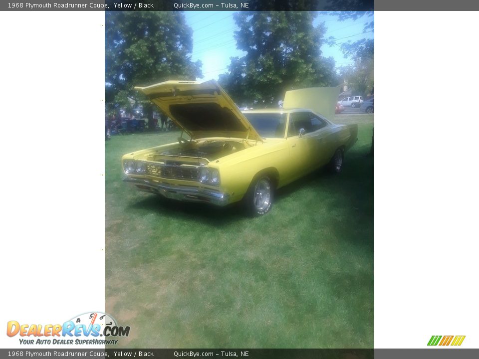1968 Plymouth Roadrunner Coupe Yellow / Black Photo #5