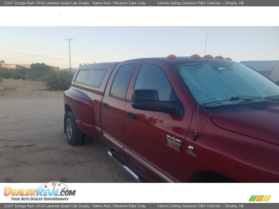 2007 Dodge Ram 3500 Laramie Quad Cab Dually Flame Red / Medium Slate Gray Photo #6