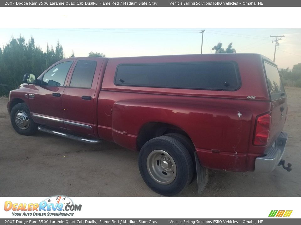 2007 Dodge Ram 3500 Laramie Quad Cab Dually Flame Red / Medium Slate Gray Photo #7