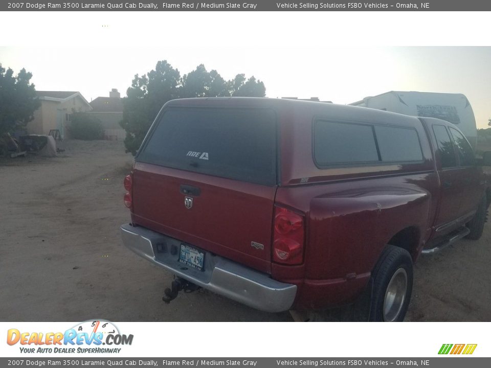 2007 Dodge Ram 3500 Laramie Quad Cab Dually Flame Red / Medium Slate Gray Photo #8