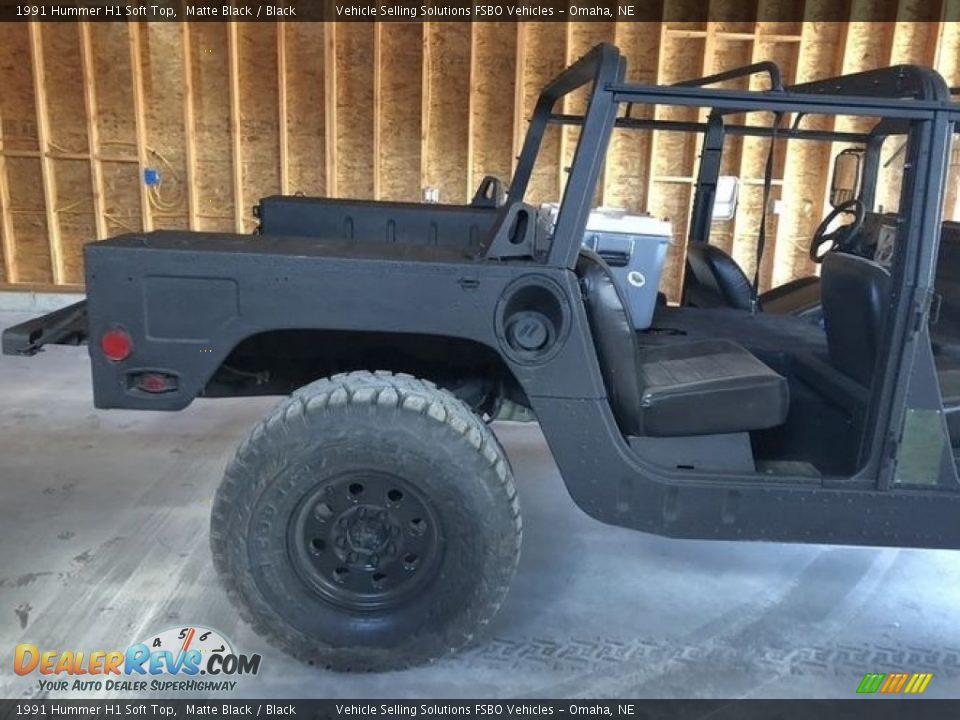 Matte Black 1991 Hummer H1 Soft Top Photo #3