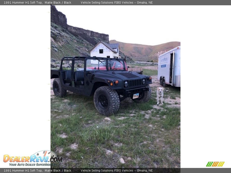 1991 Hummer H1 Soft Top Matte Black / Black Photo #4