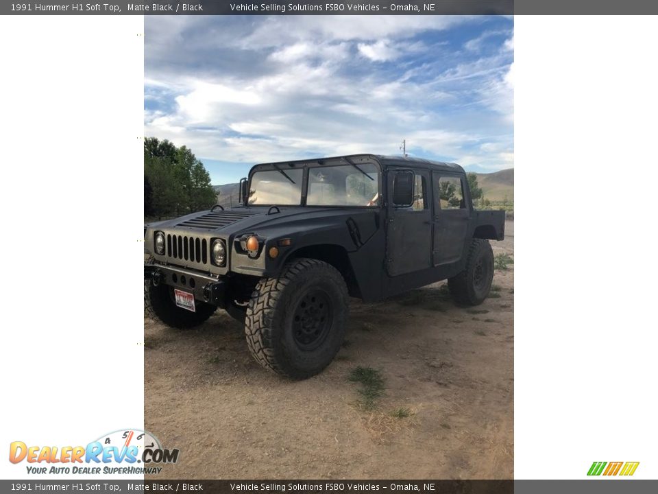 Matte Black 1991 Hummer H1 Soft Top Photo #11