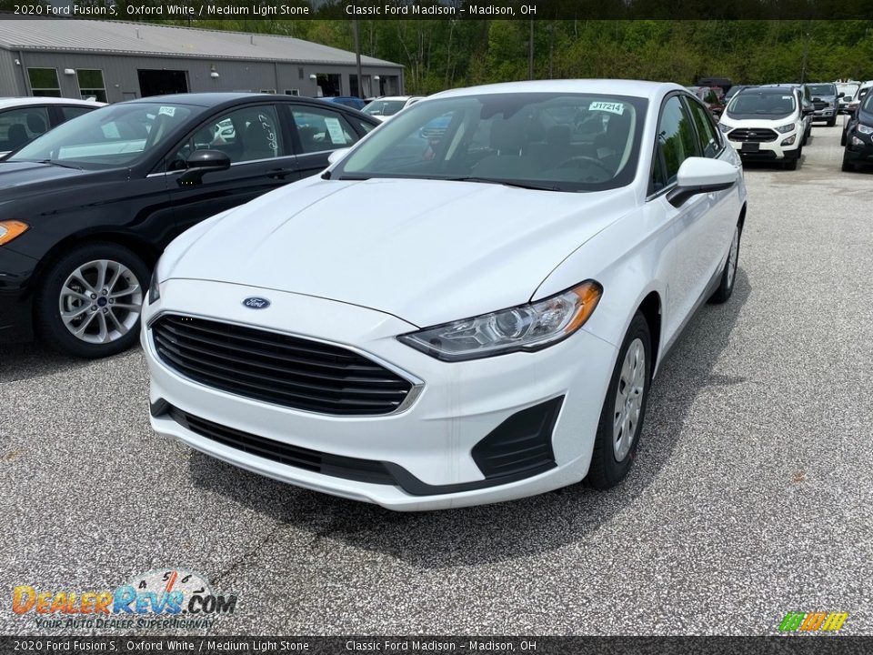 2020 Ford Fusion S Oxford White / Medium Light Stone Photo #1