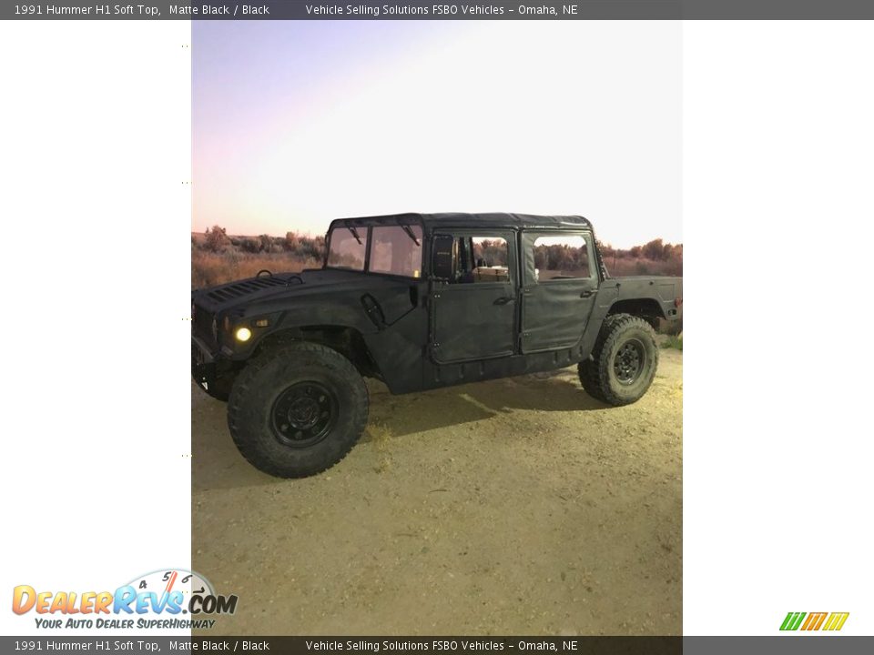 Matte Black 1991 Hummer H1 Soft Top Photo #13