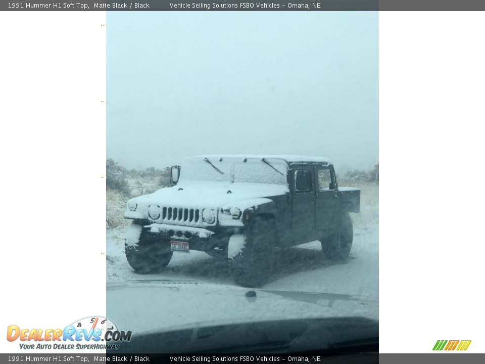 1991 Hummer H1 Soft Top Matte Black / Black Photo #16