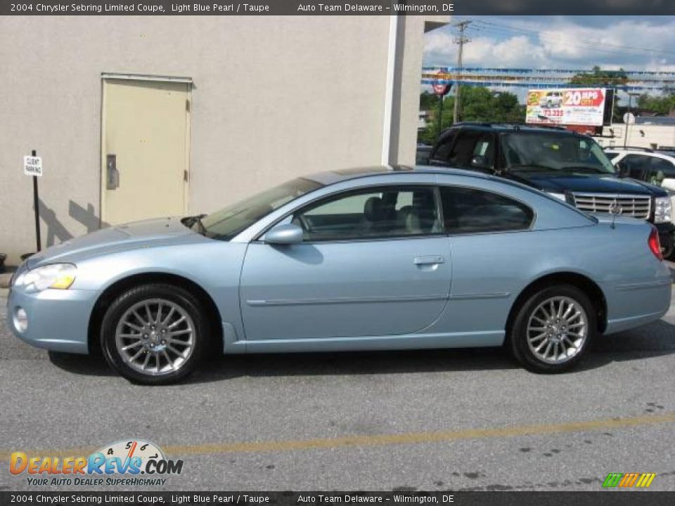 2004 Chrysler Sebring Limited Coupe Light Blue Pearl / Taupe Photo #3
