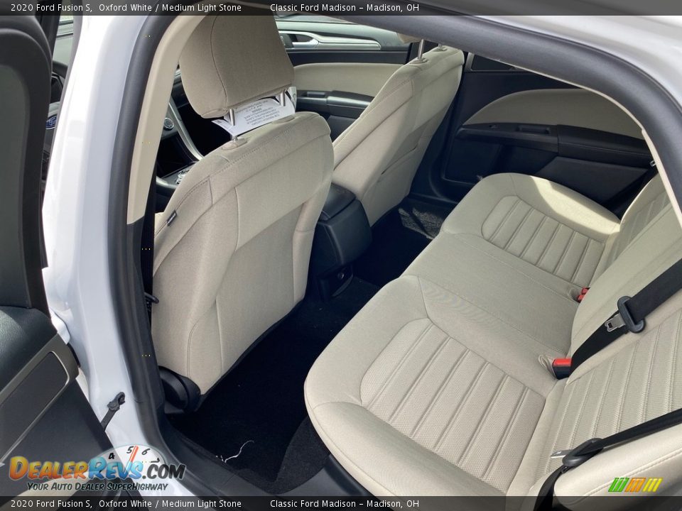 2020 Ford Fusion S Oxford White / Medium Light Stone Photo #7