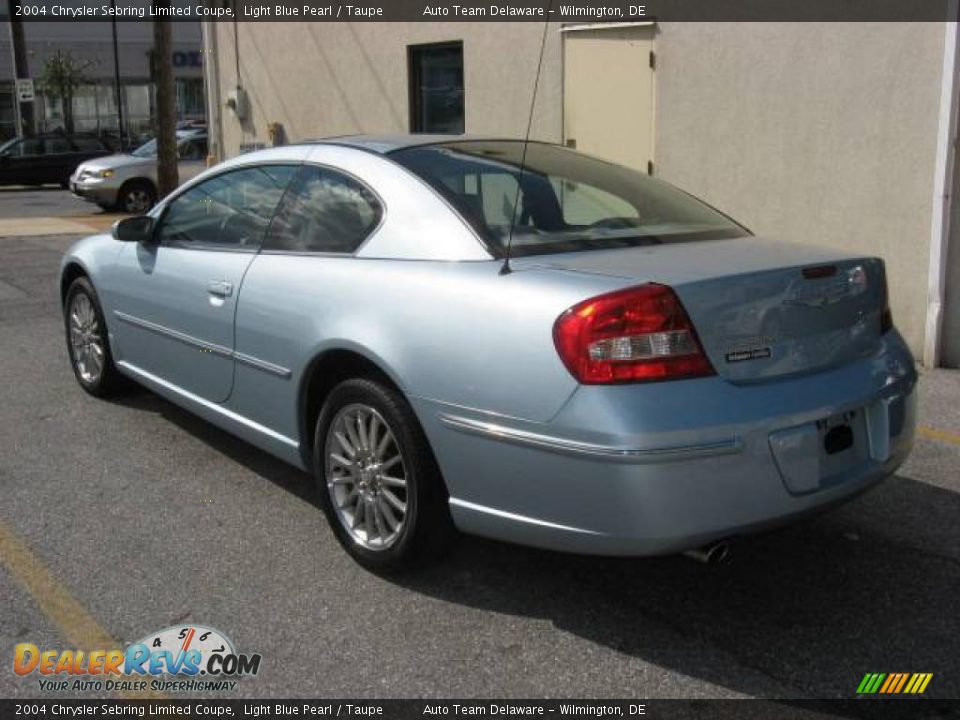 2004 Chrysler Sebring Limited Coupe Light Blue Pearl / Taupe Photo #4