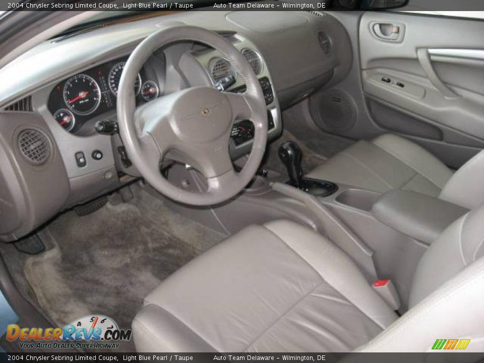 2004 Chrysler Sebring Limited Coupe Light Blue Pearl / Taupe Photo #5