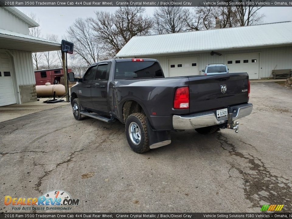 2018 Ram 3500 Tradesman Crew Cab 4x4 Dual Rear Wheel Granite Crystal Metallic / Black/Diesel Gray Photo #10