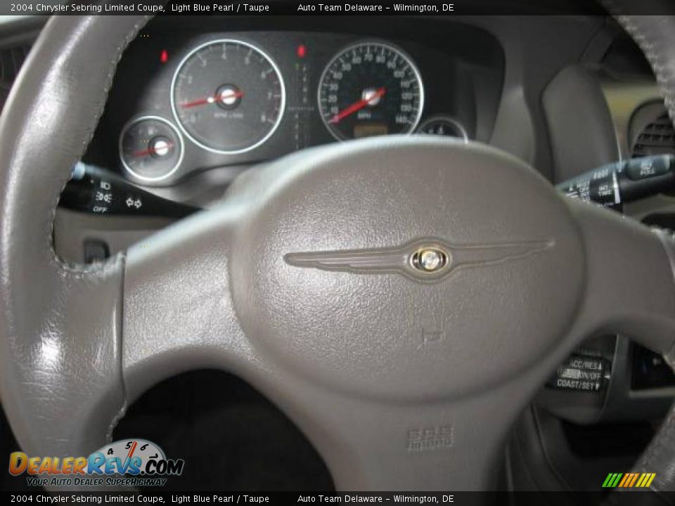 2004 Chrysler Sebring Limited Coupe Light Blue Pearl / Taupe Photo #8