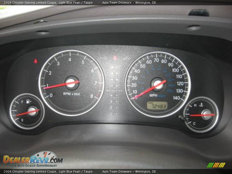 2004 Chrysler Sebring Limited Coupe Light Blue Pearl / Taupe Photo #9