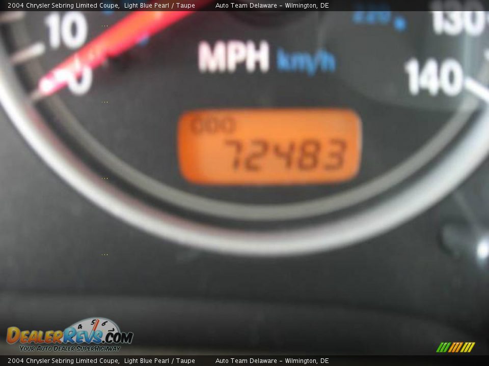 2004 Chrysler Sebring Limited Coupe Light Blue Pearl / Taupe Photo #10