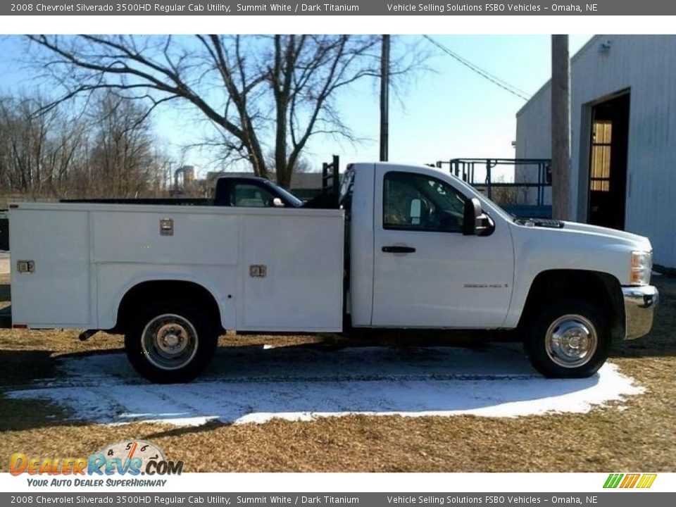 2008 Chevrolet Silverado 3500HD Regular Cab Utility Summit White / Dark Titanium Photo #1