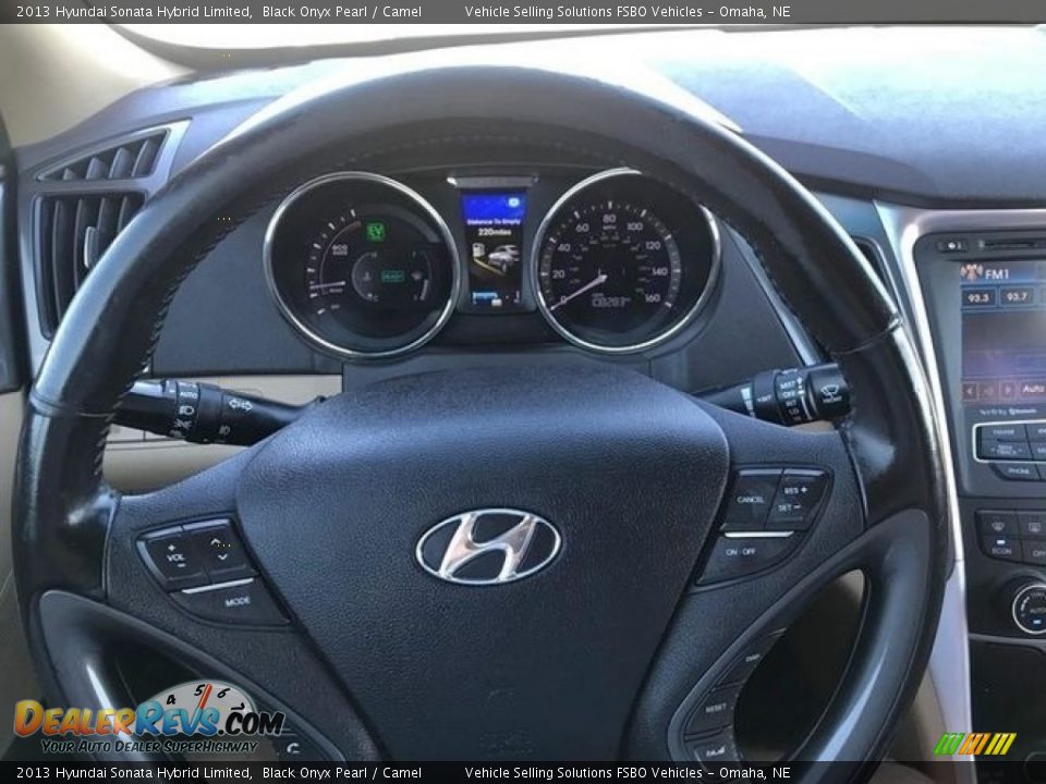 2013 Hyundai Sonata Hybrid Limited Black Onyx Pearl / Camel Photo #1