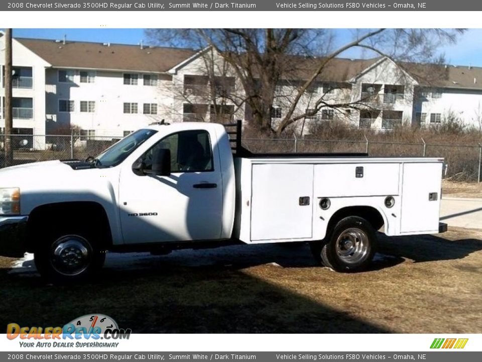 2008 Chevrolet Silverado 3500HD Regular Cab Utility Summit White / Dark Titanium Photo #2