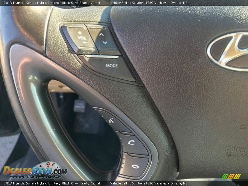 2013 Hyundai Sonata Hybrid Limited Black Onyx Pearl / Camel Photo #5