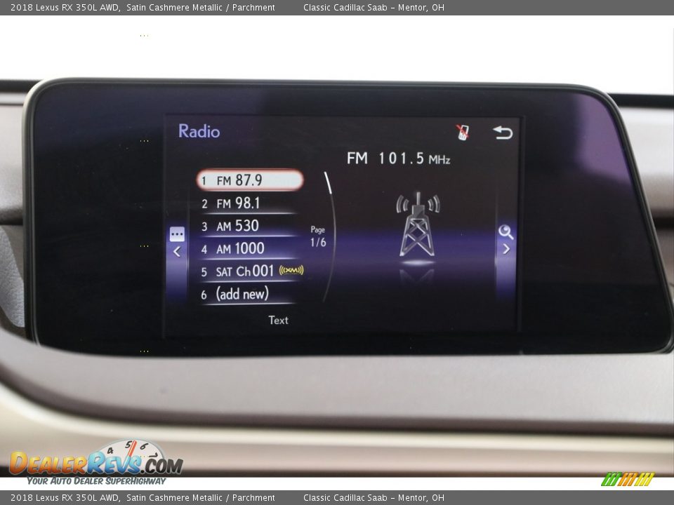 2018 Lexus RX 350L AWD Satin Cashmere Metallic / Parchment Photo #10