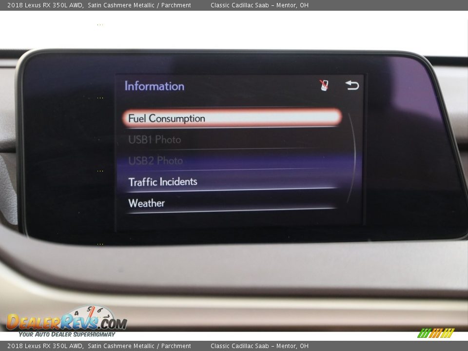 2018 Lexus RX 350L AWD Satin Cashmere Metallic / Parchment Photo #12