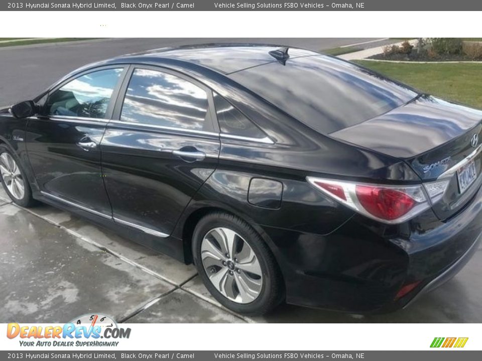 2013 Hyundai Sonata Hybrid Limited Black Onyx Pearl / Camel Photo #10