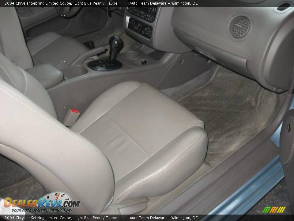 2004 Chrysler Sebring Limited Coupe Light Blue Pearl / Taupe Photo #23