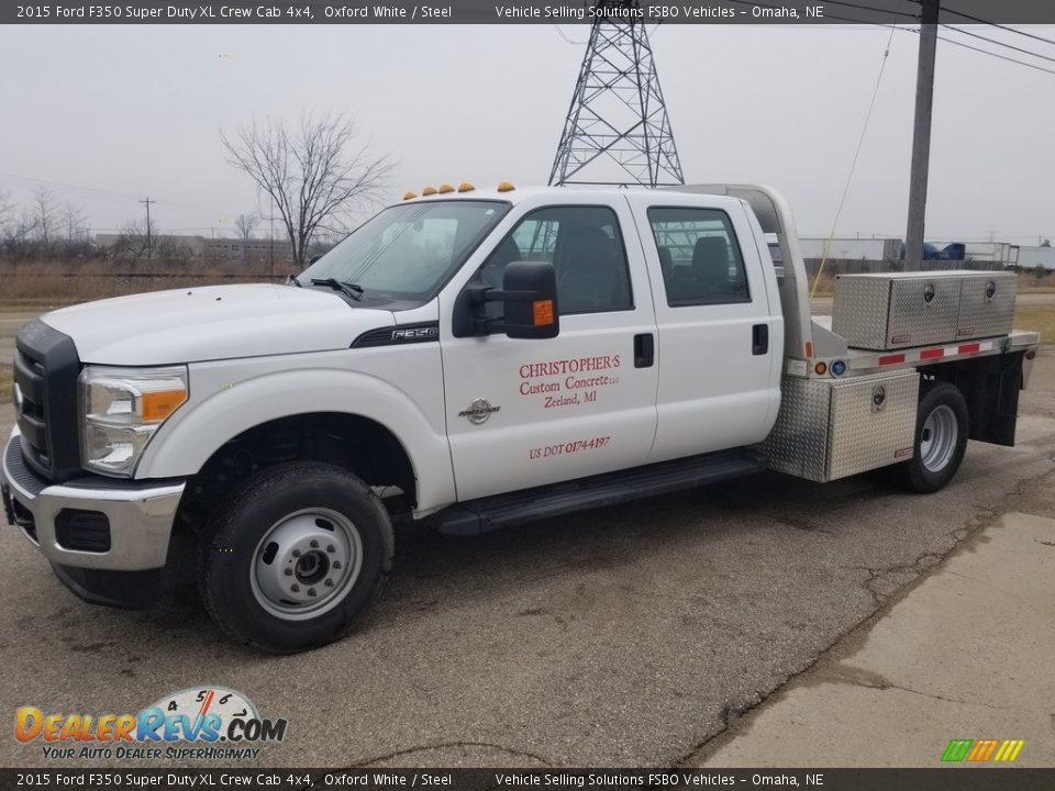 2015 Ford F350 Super Duty XL Crew Cab 4x4 Oxford White / Steel Photo #1