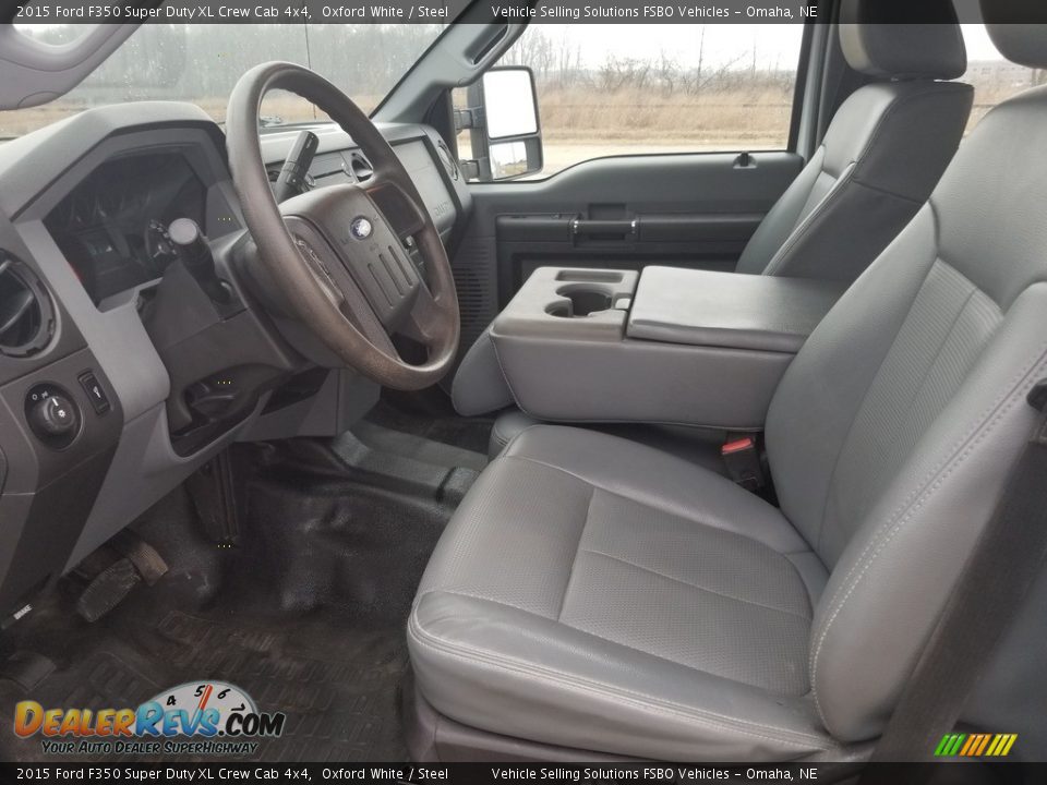 Steel Interior - 2015 Ford F350 Super Duty XL Crew Cab 4x4 Photo #3