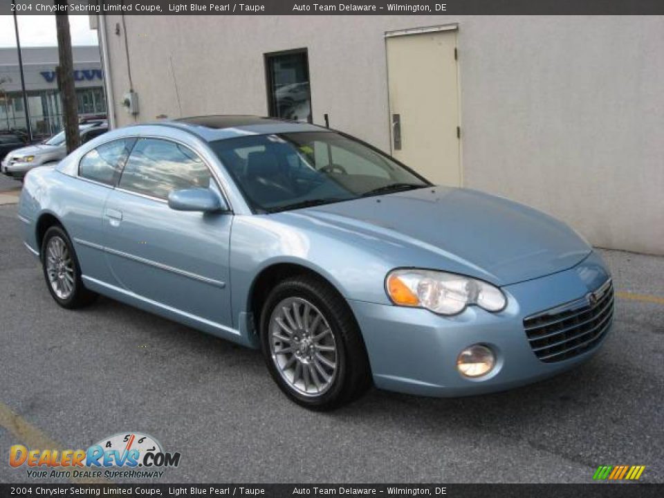 2004 Chrysler Sebring Limited Coupe Light Blue Pearl / Taupe Photo #26