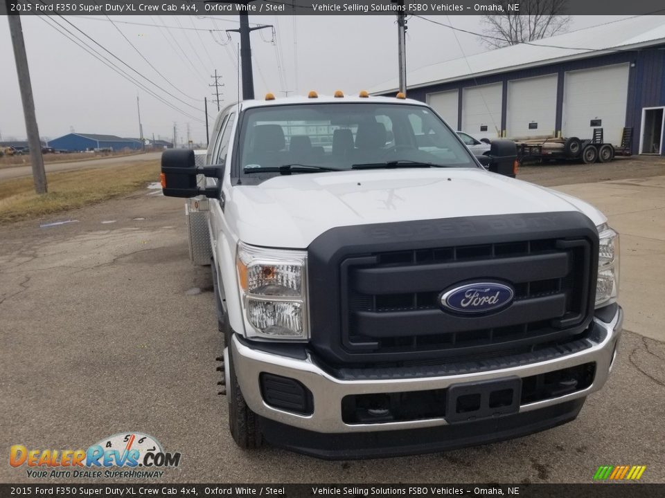 2015 Ford F350 Super Duty XL Crew Cab 4x4 Oxford White / Steel Photo #11