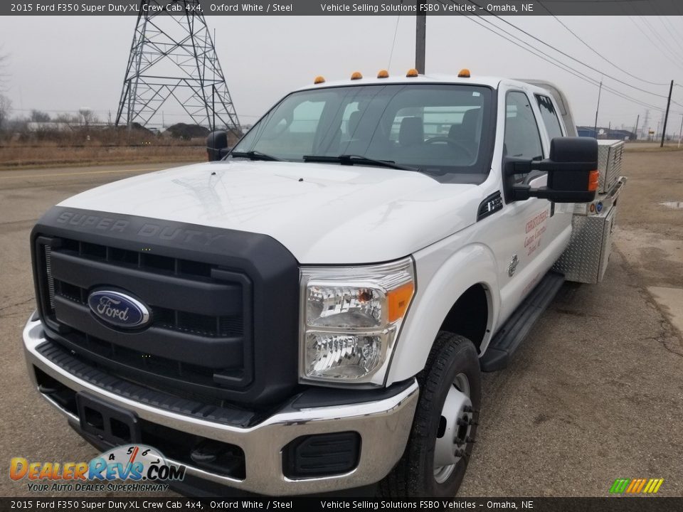 2015 Ford F350 Super Duty XL Crew Cab 4x4 Oxford White / Steel Photo #12