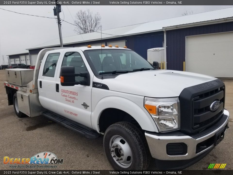 2015 Ford F350 Super Duty XL Crew Cab 4x4 Oxford White / Steel Photo #13