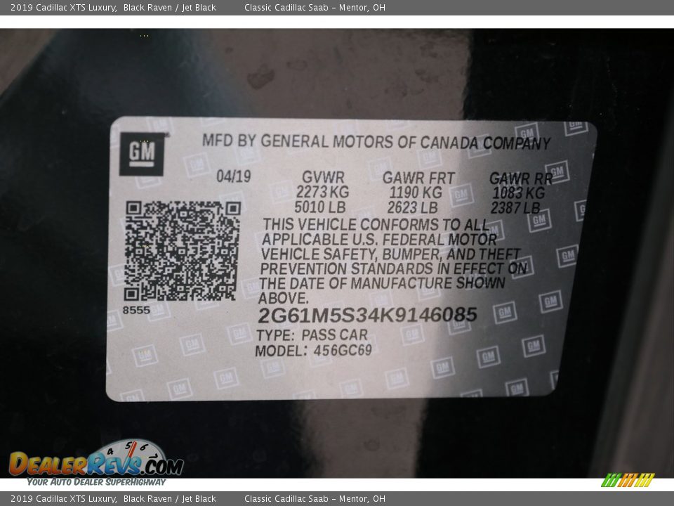 2019 Cadillac XTS Luxury Black Raven / Jet Black Photo #27