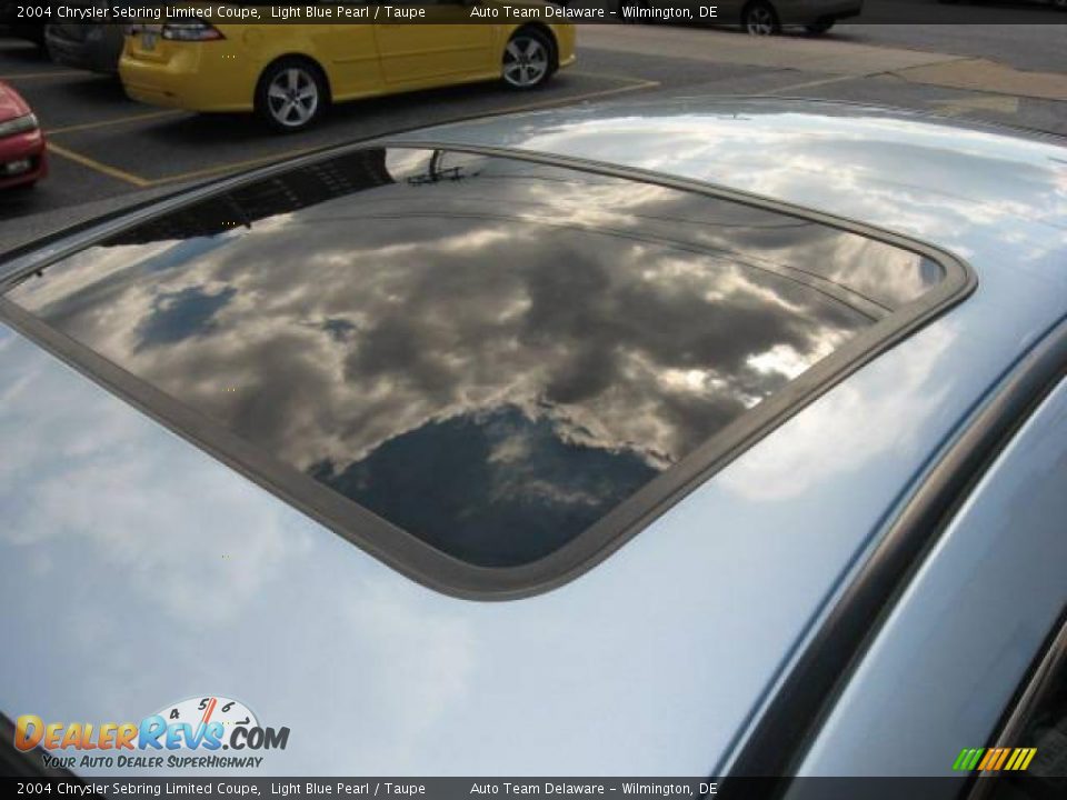 2004 Chrysler Sebring Limited Coupe Light Blue Pearl / Taupe Photo #29