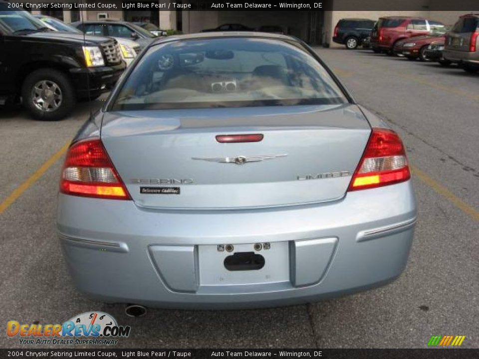 2004 Chrysler Sebring Limited Coupe Light Blue Pearl / Taupe Photo #30