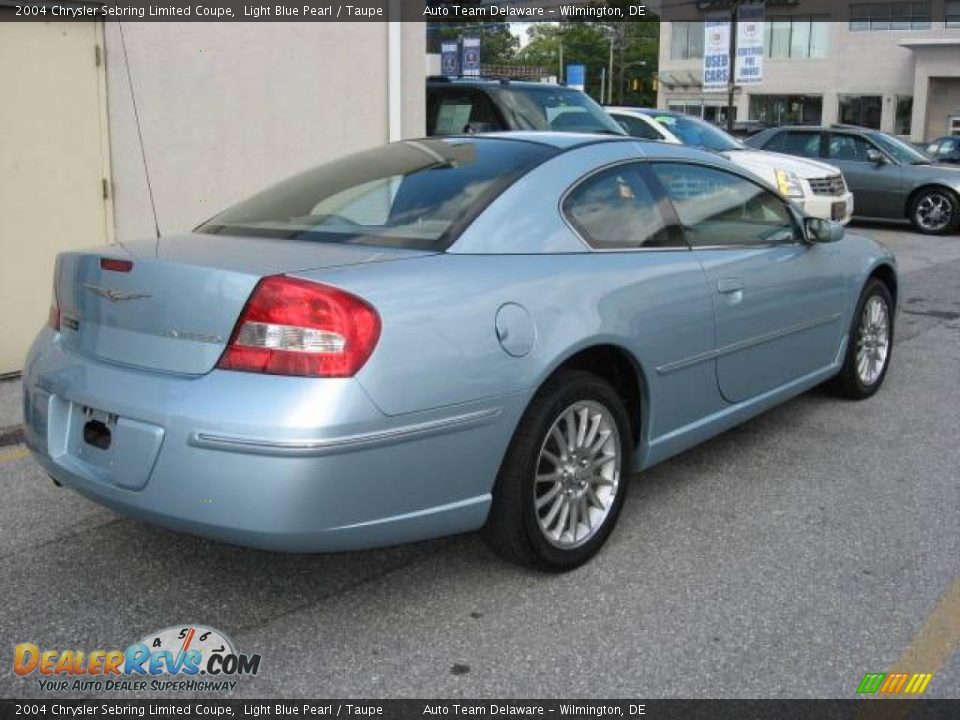 2004 Chrysler Sebring Limited Coupe Light Blue Pearl / Taupe Photo #31