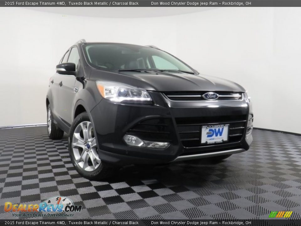 2015 Ford Escape Titanium 4WD Tuxedo Black Metallic / Charcoal Black Photo #1